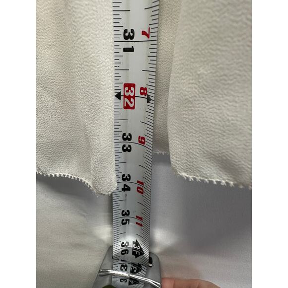 Wilfred Aritzia Soiree Cream Cropped Top XL Long Puff Sleeve Smocked - Picture 7 of 11